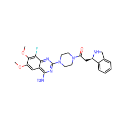 COc1cc2c(N)nc(N3CCN(C(=O)C[C@H]4NCc5ccccc54)CC3)nc2c(F)c1OC ZINC000210815259