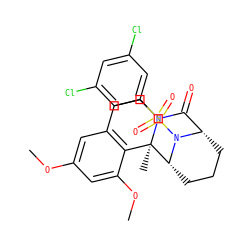 COc1cc2c(c(OC)c1)[C@]1(C)[C@H]3CCC[C@@H](C(=O)N1CC2)N3S(=O)(=O)c1cc(Cl)cc(Cl)c1 ZINC000095603524
