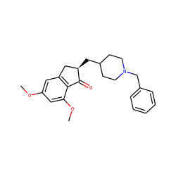 COc1cc2c(c(OC)c1)C(=O)[C@H](CC1CCN(Cc3ccccc3)CC1)C2 ZINC000003814278