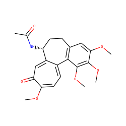 COc1cc2c(c(OC)c1OC)-c1ccc(OC)c(=O)cc1[C@H](NC(C)=O)CC2 ZINC000000607790