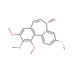 COc1cc2c(c(OC)c1OC)-c1ccc(SC)cc1[C@@H](O)C=C2 ZINC000029471879