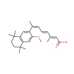 COc1cc2c(cc1/C(C)=C\C=C\C(C)=C\C(=O)O)C(C)(C)CCC2(C)C ZINC000013757372