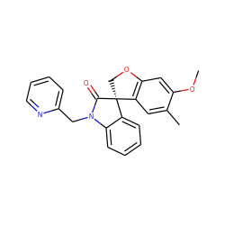 COc1cc2c(cc1C)[C@]1(CO2)C(=O)N(Cc2ccccn2)c2ccccc21 ZINC000103177619