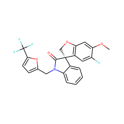 COc1cc2c(cc1F)[C@]1(CO2)C(=O)N(Cc2ccc(C(F)(F)F)o2)c2ccccc21 ZINC000103200171