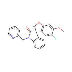 COc1cc2c(cc1F)[C@]1(CO2)C(=O)N(Cc2ccccn2)c2ccccc21 ZINC000103200098