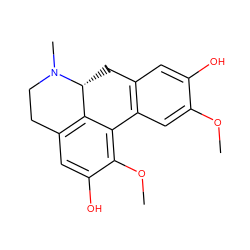 COc1cc2c(cc1O)C[C@@H]1c3c(cc(O)c(OC)c3-2)CCN1C ZINC000000135453