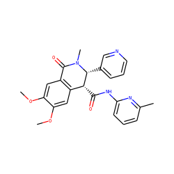 COc1cc2c(cc1OC)[C@@H](C(=O)Nc1cccc(C)n1)[C@@H](c1cccnc1)N(C)C2=O ZINC000003958474