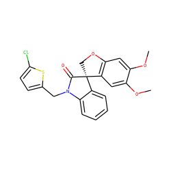 COc1cc2c(cc1OC)[C@]1(CO2)C(=O)N(Cc2ccc(Cl)s2)c2ccccc21 ZINC000103200175
