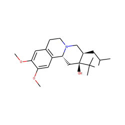COc1cc2c(cc1OC)[C@H]1C[C@@](O)(C(C)(C)C)[C@H](CC(C)C)CN1CC2 ZINC000029570796