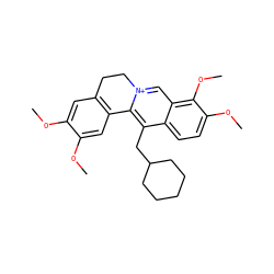 COc1cc2c(cc1OC)-c1c(CC3CCCCC3)c3ccc(OC)c(OC)c3c[n+]1CC2 ZINC000038386279