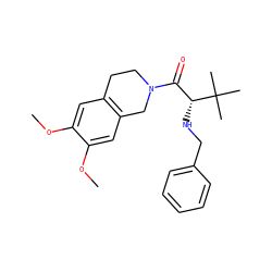 COc1cc2c(cc1OC)CN(C(=O)[C@@H](NCc1ccccc1)C(C)(C)C)CC2 ZINC000013588126