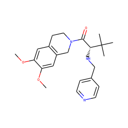 COc1cc2c(cc1OC)CN(C(=O)[C@@H](NCc1ccncc1)C(C)(C)C)CC2 ZINC000052607342