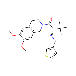 COc1cc2c(cc1OC)CN(C(=O)[C@@H](NCc1ccsc1)C(C)(C)C)CC2 ZINC000013588139