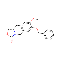 COc1cc2c(cc1OCc1ccccc1)CN1C(=O)OC[C@@H]1C2 ZINC001772637147