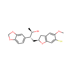 COc1cc2c(cc1S)O[C@@H](C[C@H](c1ccc3c(c1)OCO3)[C@@H](C)O)C2 ZINC000029392613
