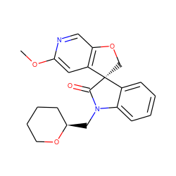 COc1cc2c(cn1)OC[C@]21C(=O)N(C[C@@H]2CCCCO2)c2ccccc21 ZINC000103200249