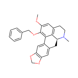 COc1cc2c3c(c1OCc1ccccc1)-c1cc4c(cc1C[C@@H]3N(C)CC2)OCO4 ZINC000040394946