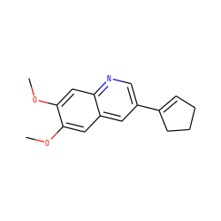COc1cc2cc(C3=CCCC3)cnc2cc1OC ZINC000000008079