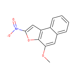 COc1cc2ccccc2c2cc([N+](=O)[O-])oc12 ZINC000001574602