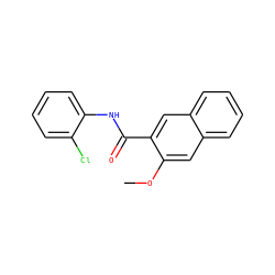 COc1cc2ccccc2cc1C(=O)Nc1ccccc1Cl ZINC000000247787