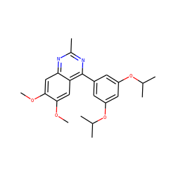 COc1cc2nc(C)nc(-c3cc(OC(C)C)cc(OC(C)C)c3)c2cc1OC ZINC000026726089