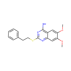 COc1cc2nc(SCCc3ccccc3)nc(N)c2cc1OC ZINC000045318838
