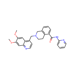 COc1cc2nccc(CN3CCc4c(cccc4C(=O)Nc4ccccn4)C3)c2cc1OC ZINC000040956199