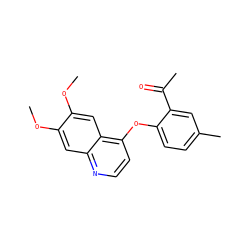 COc1cc2nccc(Oc3ccc(C)cc3C(C)=O)c2cc1OC ZINC000040937406