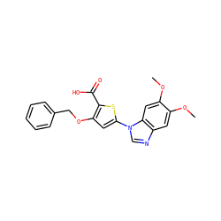 COc1cc2ncn(-c3cc(OCc4ccccc4)c(C(=O)O)s3)c2cc1OC ZINC000040584604