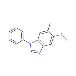 COc1cc2ncn(-c3ccccc3)c2cc1C ZINC000013798322