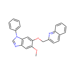 COc1cc2ncn(-c3ccccc3)c2cc1OCc1ccc2ccccc2n1 ZINC000103247867