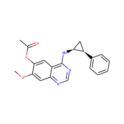 COc1cc2ncnc(N[C@H]3C[C@H]3c3ccccc3)c2cc1OC(C)=O ZINC000003815267