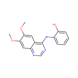 COc1cc2ncnc(Nc3ccccc3O)c2cc1OC ZINC000034031732