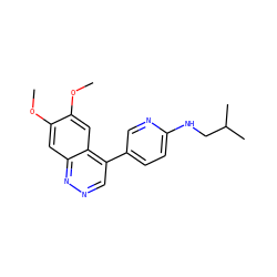 COc1cc2nncc(-c3ccc(NCC(C)C)nc3)c2cc1OC ZINC000073295695