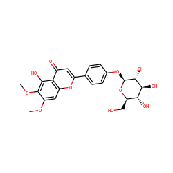 COc1cc2oc(-c3ccc(O[C@@H]4O[C@H](CO)[C@@H](O)[C@H](O)[C@H]4O)cc3)cc(=O)c2c(O)c1OC ZINC000031459932