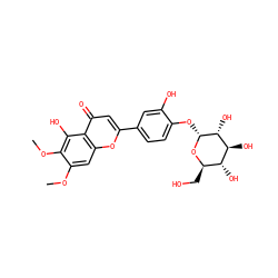 COc1cc2oc(-c3ccc(O[C@H]4O[C@H](CO)[C@@H](O)[C@H](O)[C@H]4O)c(O)c3)cc(=O)c2c(O)c1OC ZINC000040413655