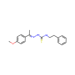 COc1ccc(/C(C)=N/NC(=S)NCCc2ccccc2)cc1 ZINC000005416263