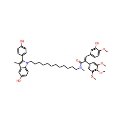 COc1ccc(/C=C(/C(=O)N(C)CCCCCCCCCCCCn2c(-c3ccc(O)cc3)c(C)c3cc(O)ccc32)c2cc(OC)c(OC)c(OC)c2)cc1O ZINC000653872486