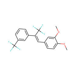 COc1ccc(/C=C(/c2cccc(C(F)(F)F)c2)C(F)(F)F)cc1OC ZINC000040949495