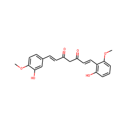 COc1ccc(/C=C/C(=O)CC(=O)/C=C/c2c(O)cccc2OC)cc1O ZINC000168516621
