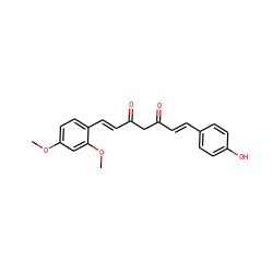 COc1ccc(/C=C/C(=O)CC(=O)/C=C/c2ccc(O)cc2)c(OC)c1 ZINC000167489843