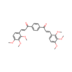 COc1ccc(/C=C/C(=O)c2ccc(C(=O)/C=C/c3ccc(OC)c(OC)c3OC)cc2)c(OC)c1OC ZINC000169306878