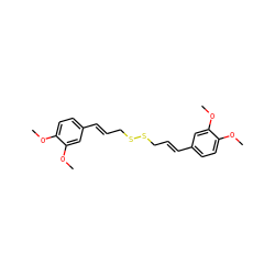 COc1ccc(/C=C/CSSC/C=C/c2ccc(OC)c(OC)c2)cc1OC ZINC000473119890