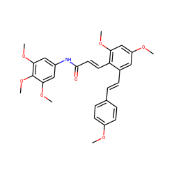 COc1ccc(/C=C/c2cc(OC)cc(OC)c2/C=C/C(=O)Nc2cc(OC)c(OC)c(OC)c2)cc1 ZINC000095588852