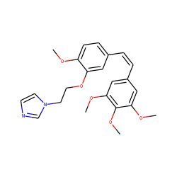 COc1ccc(/C=C\c2cc(OC)c(OC)c(OC)c2)cc1OCCn1ccnc1 ZINC000013645702