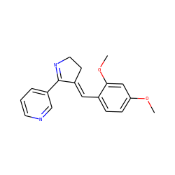 COc1ccc(/C=C2\CCN=C2c2cccnc2)c(OC)c1 ZINC000103186301