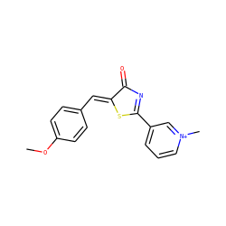 COc1ccc(/C=C2\SC(c3ccc[n+](C)c3)=NC2=O)cc1 ZINC000299821915