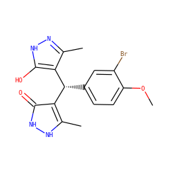 COc1ccc([C@@H](c2c(C)n[nH]c2O)c2c(C)[nH][nH]c2=O)cc1Br ZINC000019891565