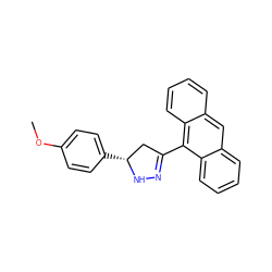 COc1ccc([C@@H]2CC(c3c4ccccc4cc4ccccc34)=NN2)cc1 ZINC000071316999