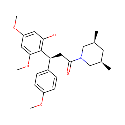 COc1ccc([C@H](CC(=O)N2C[C@@H](C)C[C@@H](C)C2)c2c(O)cc(OC)cc2OC)cc1 ZINC000095585419